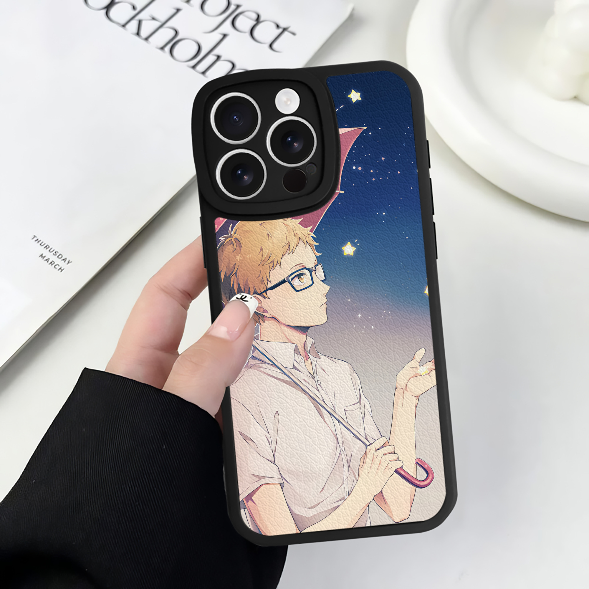 （画像用） ハイキュー!! Haikyu!! 【iPhone 16シリーズ対応】シリコンスマホケース（レザー調） 材質：シリコン